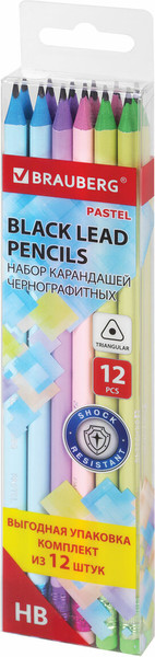 Изображение товара Набор простых карандашей Brauberg 181997 (12шт)
