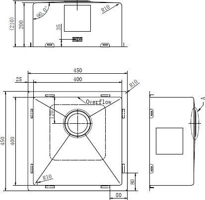 Изображение товара Мойка кухонная ZORG ZRE 4545 (графит)