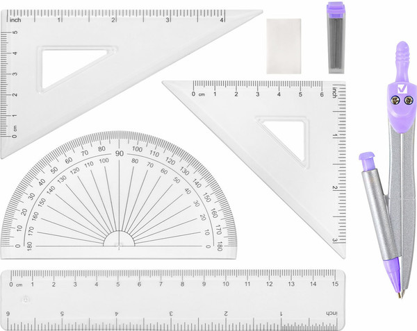 Изображение товара Готовальня Brauberg School Kit / 210713 (лавандовый)