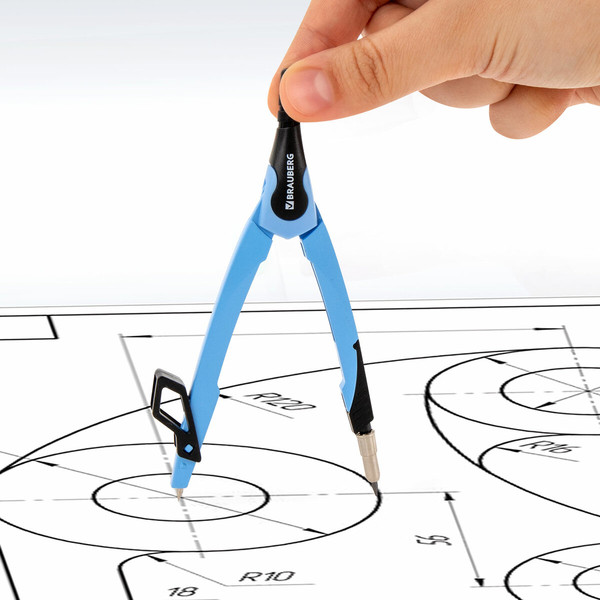 Изображение товара Циркуль Brauberg Ultra / 210818 (аквамариновый)