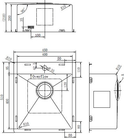 Изображение товара Мойка кухонная ZORG ZRE 4551