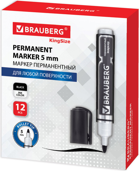 Изображение товара Маркер перманентный Brauberg Neo / 150480 (черный)