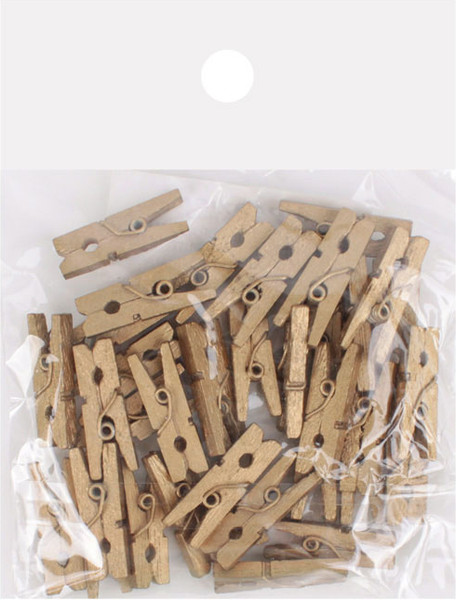 Изображение товара Набор прищепок декоративных Darvish DV-H-1723B (36шт, золотистые)