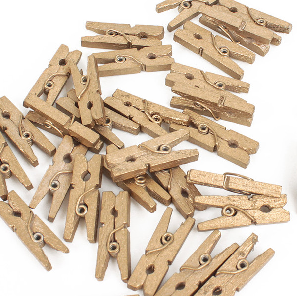 Изображение товара Набор прищепок декоративных Darvish DV-H-1723B (36шт, золотистые)