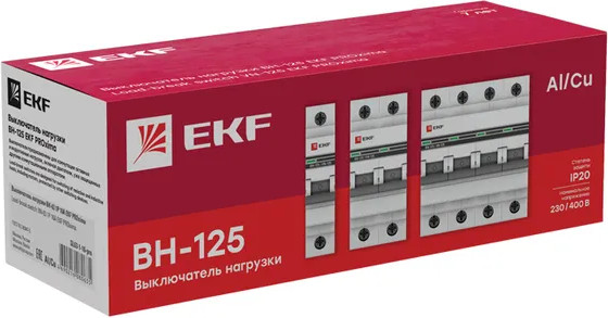 Изображение товара Выключатель нагрузки EKF ВН-125 2P 125А / SL125-2-125-pro
