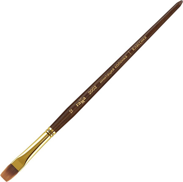 Изображение товара Кисть для рисования ГАММА Классика. Синтетика имитация колонка №12 / 2002012