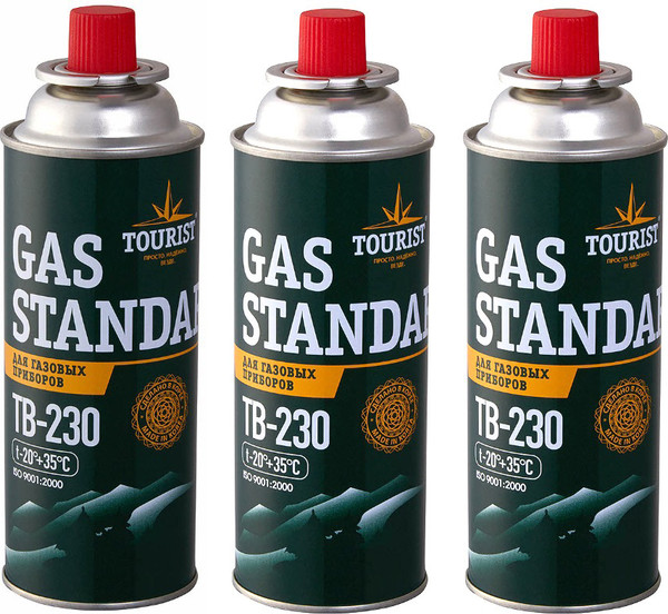 Изображение товара Газовый баллон туристический Tourist Standard TB-230 (3шт)