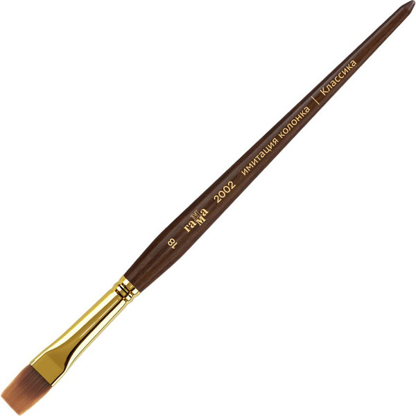 Изображение товара Кисть для рисования ГАММА Классика. Синтетика имитация колонка №18 / 2002018