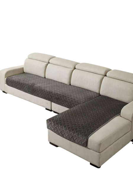 Изображение товара Комплект накидок на диван MATEX Дивандек / 65-807 (2шт, темно-серый)