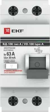 Изображение товара Устройство защитного отключения EKF PROxima elcb-2-63-30-e-a-pro