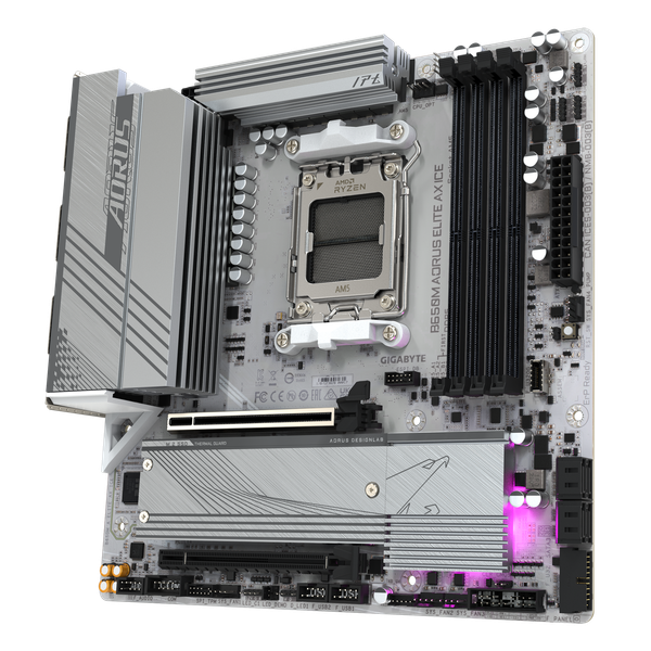 Изображение товара Материнская плата Gigabyte B650M Aorus Elite AX Ice