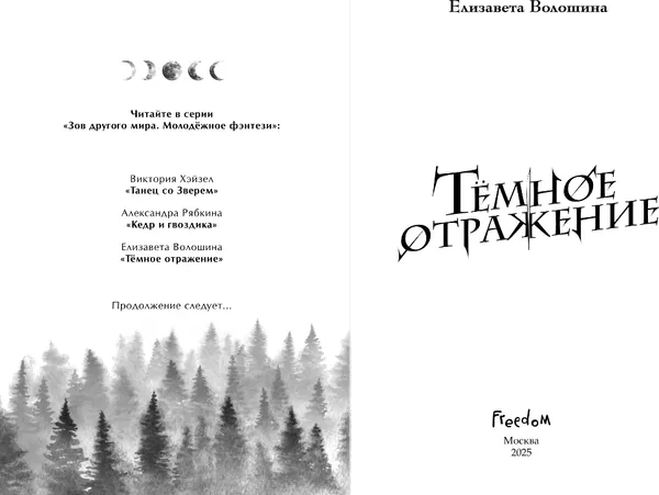 Изображение товара Художественная книга FreeDom Темное отражение, твердая обложка (Волошина Елизавета)
