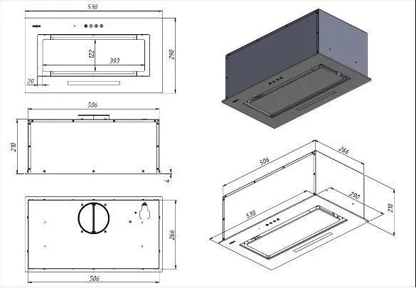 Изображение товара Вытяжка скрытая Akpo Falco 60 wk-11 (черный)