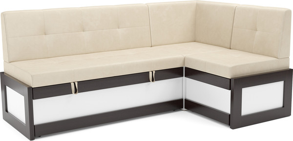 Изображение товара Уголок кухонный мягкий Mebel-Ars Нотис 211х82х135.5 см / M11-28-4 (бархат бежевый Star Velvet 6 Light Beige)