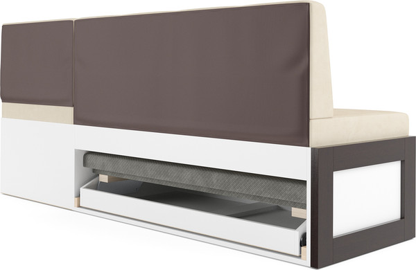 Изображение товара Уголок кухонный мягкий Mebel-Ars Нотис 211х82х135.5 см / M11-28-4 (бархат бежевый Star Velvet 6 Light Beige)