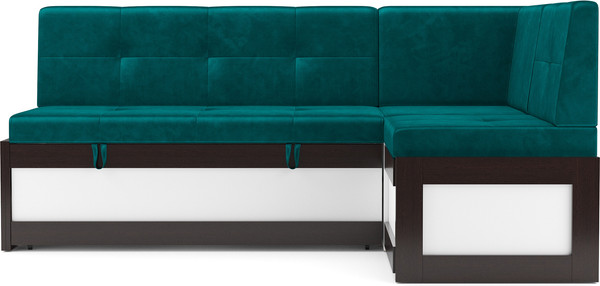 Изображение товара Уголок кухонный мягкий Mebel-Ars Нотис 191х82х116 см / M11-27-2 (бархат сине-зеленый Star Velvet 43 Black Green)