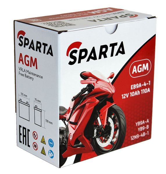 Изображение товара Мотоаккумулятор SPARTA EB9A-4-1 (10 А/ч)