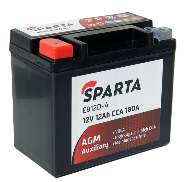 Изображение товара Мотоаккумулятор SPARTA EB12D-4 (12 А/ч)