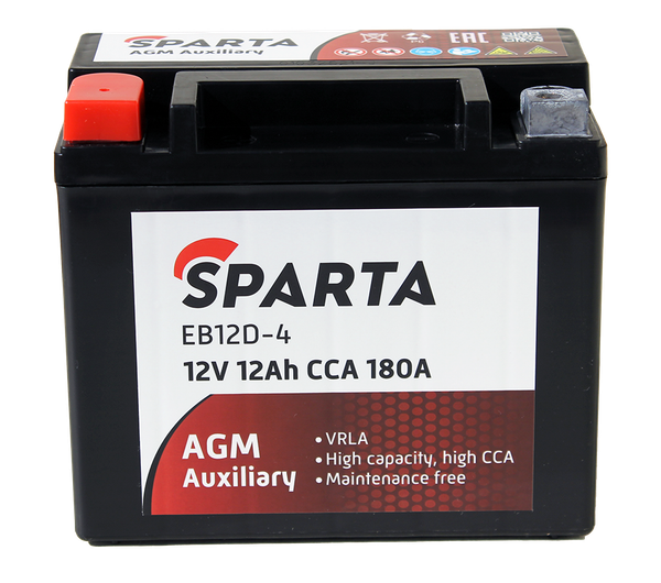 Изображение товара Мотоаккумулятор SPARTA EB12D-4 (12 А/ч)