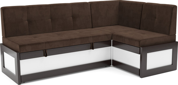 Изображение товара Уголок кухонный мягкий Mebel-Ars Нотис 211х82х135.5 см / M11-28-7 (велюр молочный шоколад НВ-178/13)