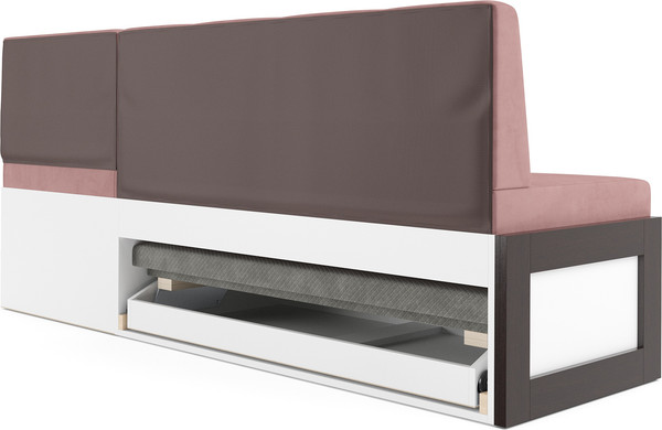 Изображение товара Уголок кухонный мягкий Mebel-Ars Нотис 191х82х116 см / M11-27-6 (велюр пудра НВ-178/18)