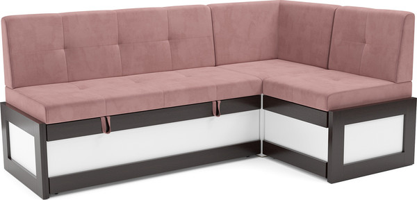 Изображение товара Уголок кухонный мягкий Mebel-Ars Нотис 211х82х135.5 см / M11-28-6 (велюр пудра НВ-178/18)