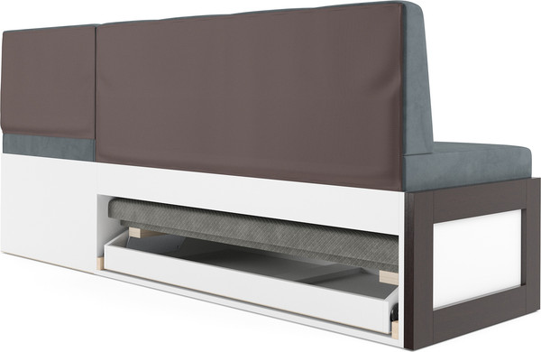 Изображение товара Уголок кухонный мягкий Mebel-Ars Нотис 191х82х116 см / M11-27-5 (велюр серо-синий HB-178/26)