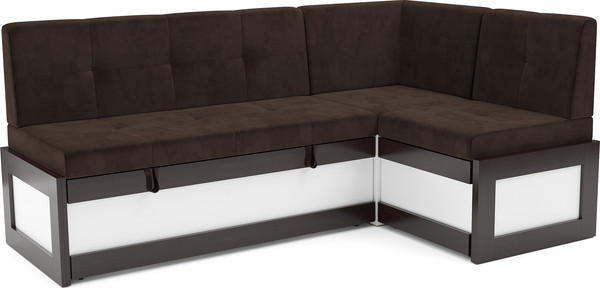 Изображение товара Уголок кухонный мягкий Mebel-Ars Нотис 211х82х135.5 см / M11-28-8 (велюр шоколад HB-178/16)