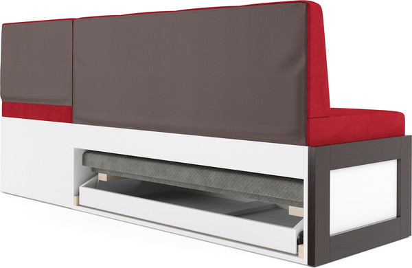 Изображение товара Уголок кухонный мягкий Mebel-Ars Нотис 211х82х135.5 см / M11-28-16 (кордрой красный)