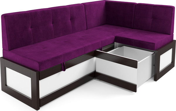 Изображение товара Уголок кухонный мягкий Mebel-Ars Нотис 191х82х116 см / M11-27-18 (фиолет)