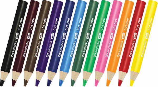 Изображение товара Набор цветных карандашей Brauberg 182058 (12 цветов)