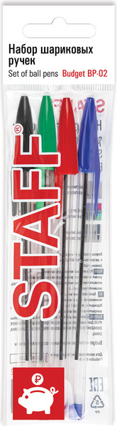 Изображение товара Набор шариковых ручек Staff 143762 (4 цвета)