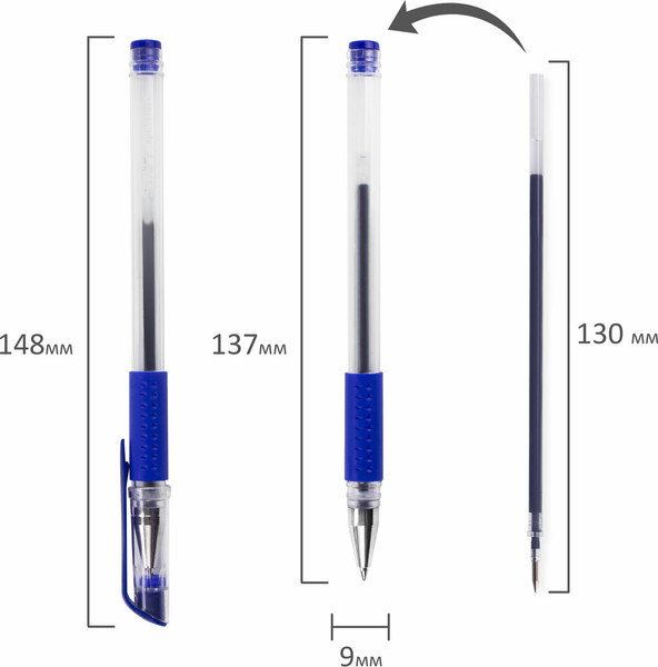 Изображение товара Набор шариковых ручек Staff С 2-мя гелевыми ручками / 144080 (6шт, ассорти)