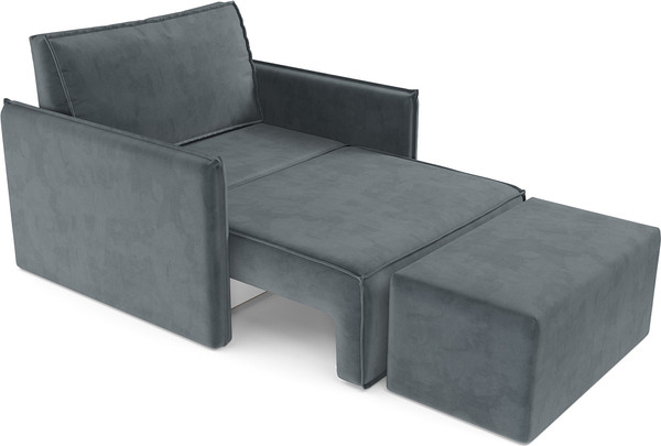 Изображение товара Кресло-кровать Mebel-Ars Хайтон / M3-22-5 (велюр серо-синий HB-178/26)