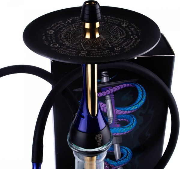Изображение товара Шахта для кальяна Alpha Hookah Model S Dark Blue (силиконовый шланг, мундштук, диффузор)