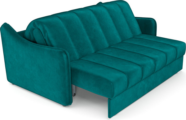 Изображение товара Диван Mebel-Ars аккордеон Давос НПБ 120x200см / M2-112-2 (Бархат сине-зеленый Star Velvet 43 Black Green)