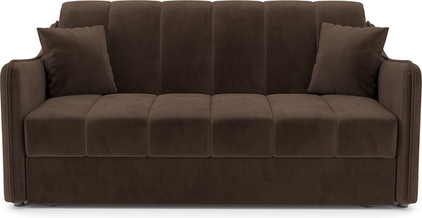 Изображение товара Диван Mebel-Ars аккордеон Давос НПБ 120x200 см / M2-112-7 (велюр молочный шоколад НВ-178/13)