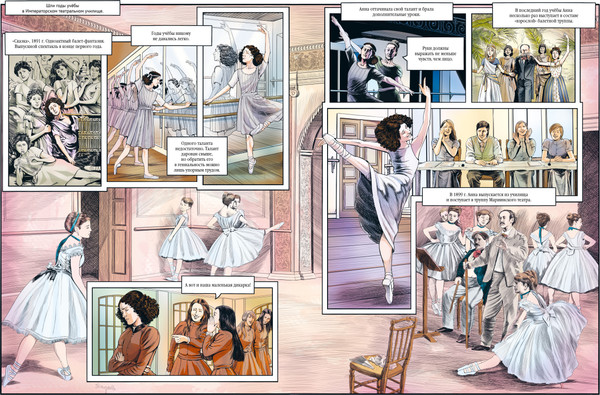 Изображение товара Комикс CLEVER Биография в комиксах. Анна Павлова. Жизнь и легенда (Малькюра Мари)