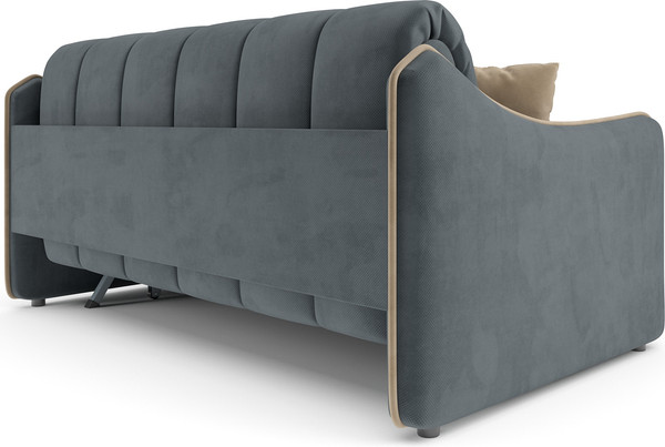 Изображение товара Диван Mebel-Ars аккордеон Давос НПБ 120x200 см / M2-112 5-42 (велюр серо-синий HB-178/26)