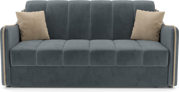 Изображение товара Диван Mebel-Ars аккордеон Давос НПБ 120x200 см / M2-112 5-42 (велюр серо-синий HB-178/26)