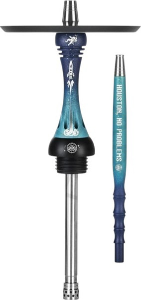 Изображение товара Шахта для кальяна Alpha Hookah Model X SS Houston Polar Night (силиконовый шланг, мундштук, диффузор)