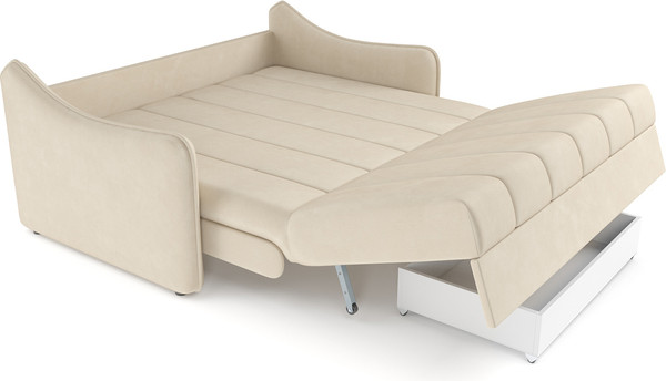 Изображение товара Диван Mebel-Ars аккордеон Давос НПБ 140x200 см / M2-113-4 (бархат бежевый Star Velvet 6 Light Beige)