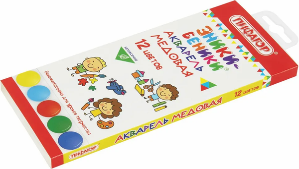 Изображение товара Акварельные краски Пифагор Эники-Беники / 192518 (12цв)