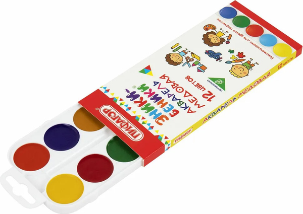 Изображение товара Акварельные краски Пифагор Эники-Беники / 192518 (12цв)