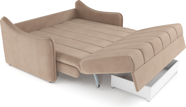 Изображение товара Диван Mebel-Ars аккордеон Давос НПБ 155x200 см / M2-114-14 (бежевый кордрой)