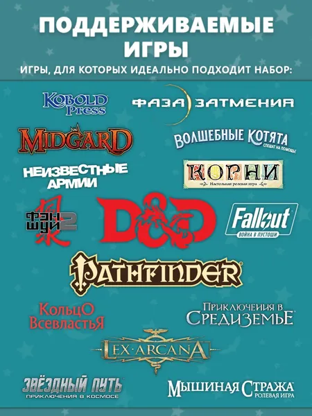 Изображение товара Набор карт для настольной игры Pandora's Box Studio Pathfinder. DnD. Десятигранник / 05PB024