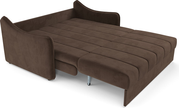 Изображение товара Диван Mebel-Ars аккордеон Давос НПБ 155x200 см / M2-114-7 (велюр молочный шоколад НВ-178/13)