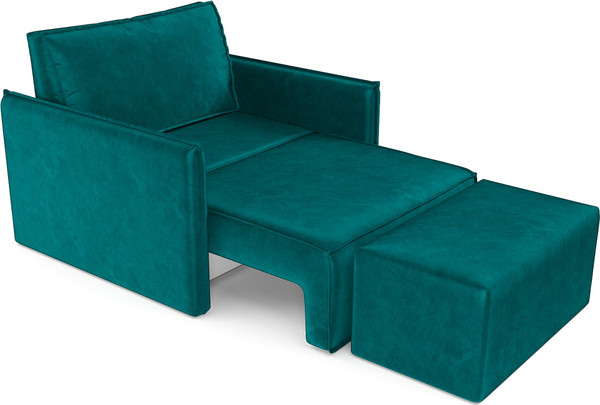 Изображение товара Кресло-кровать Mebel-Ars Хайтон / M3-22-2 (бархат сине-зеленый Star Velvet 43 Black Green))