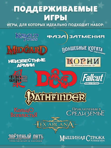 Изображение товара Набор карт для настольной игры Pandora's Box Studio Pathfinder. DnD. Двеннадцатигранник / 05PB026