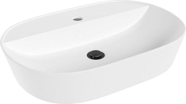 Изображение товара Умывальник со смесителем Lauter 21460-60 + Cascade 21СК655BS +сифон 21635B +донный клапан 21190B (черный матовый)